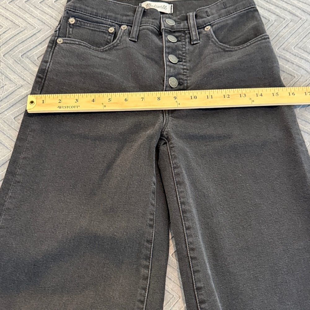 Madewell Wide Leg Crop Jeans Button Front - Picture 10 of 13